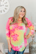 Make It Fun Criss-Cross Top- Bright Pink, Yellow, & Ivory