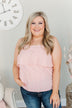 Key To Happiness Tiered Tank Top- Soft Pink