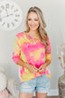 Make It Fun Criss-Cross Top- Bright Pink, Yellow, & Ivory