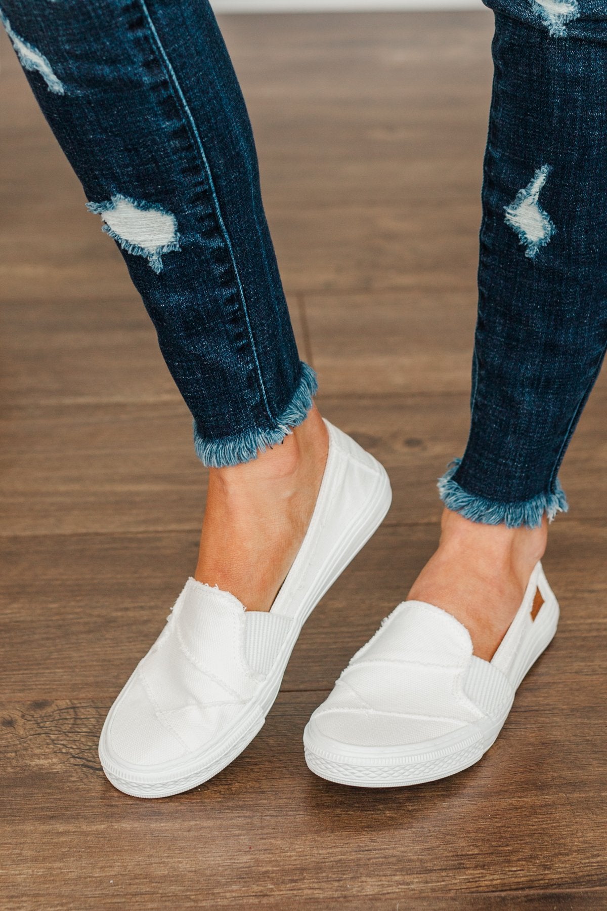 Blowfish white slip on sneakers hotsell