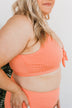 Walk Along The Beach Ribbed Swim Top- Sherbert