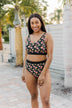 Walking On Sunshine Swim Top- Black Floral