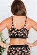 Walking On Sunshine Swim Top- Black Floral