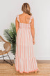Beachy Feels Maxi Dress- Coral & Ivory