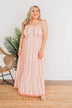 Beachy Feels Maxi Dress- Coral & Ivory