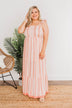Beachy Feels Maxi Dress- Coral & Ivory