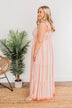 Beachy Feels Maxi Dress- Coral & Ivory