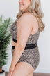 Walking On Sunshine Swim Top- Light Taupe Leopard Print