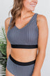 Walking On Sunshine Swim Top- Black Stripe