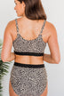 Walking On Sunshine Swim Top- Light Taupe Leopard Print