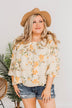 Lost In Paradise Floral Blouse- Cream