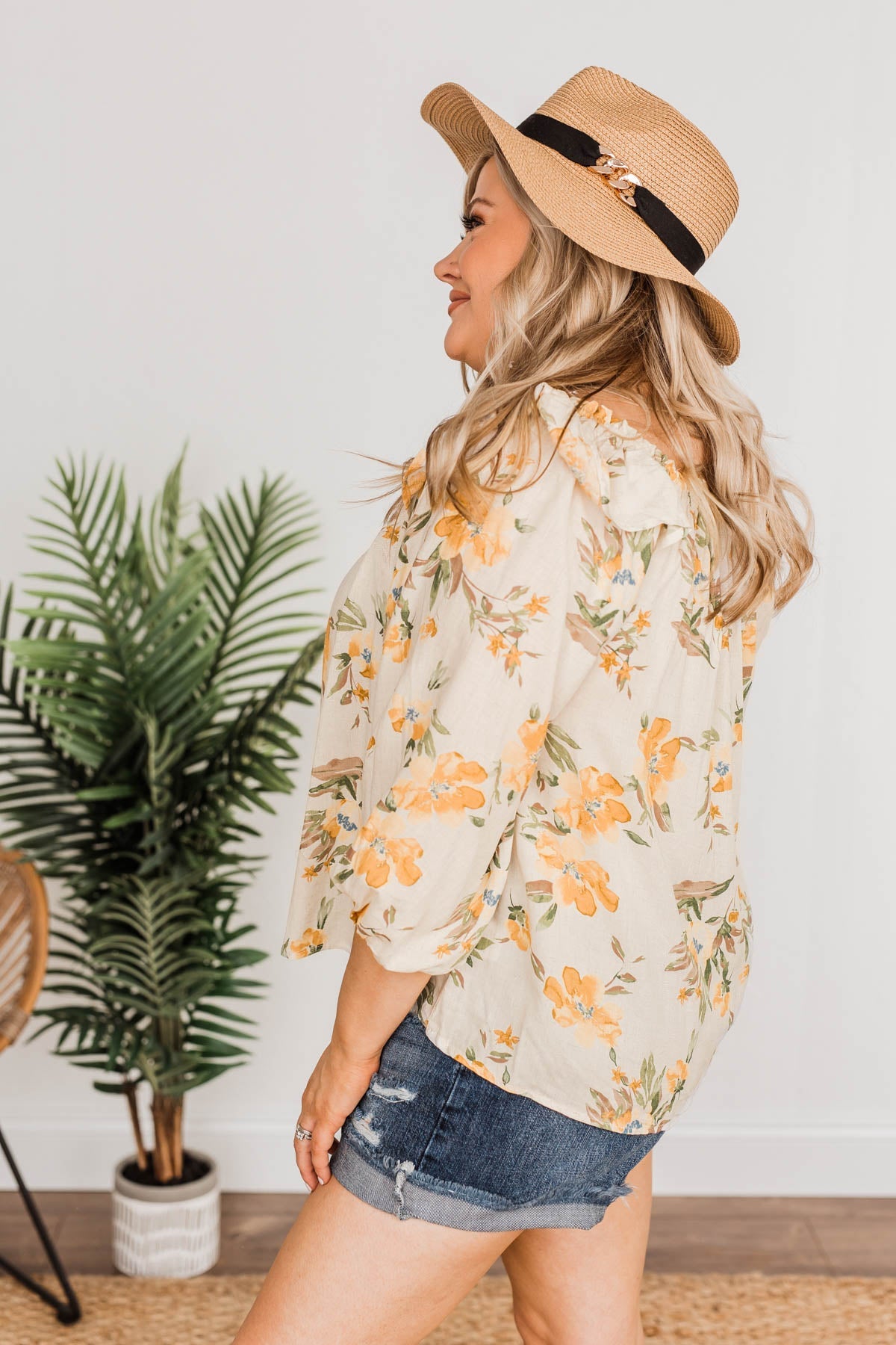 Lost In Paradise Floral Blouse- Cream