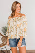 Lost In Paradise Floral Blouse- Cream
