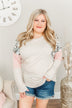 Every Moment Together Color Block Top- Oatmeal, Ivory & Pink