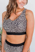 Walking On Sunshine Swim Top- Light Taupe Leopard Print