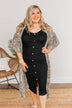 Feet In The Sand Button Dress- Black