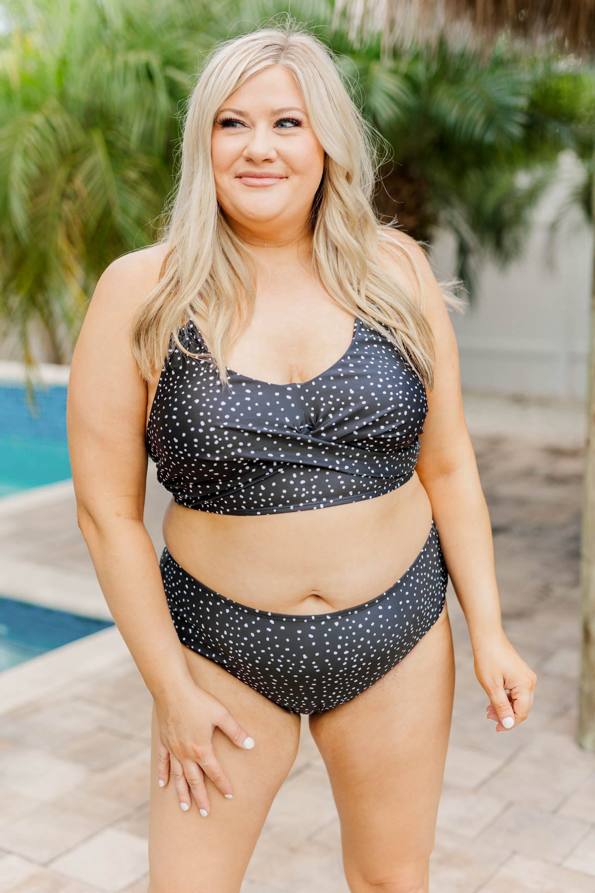 Sweet Sunshine Criss Cross Bikini Top Black Ivory The Pulse