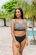 Walking On Sunshine Swim Top- Light Taupe Leopard Print