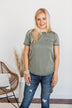 Making A Statement Ribbed Knit Top- Olive