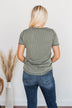 Making A Statement Ribbed Knit Top- Olive