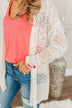 Lovely Life To Live Open Knit Cardigan- Ivory