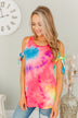 Look On The Bright Side Tie Dye Top- Neon Multi-Color