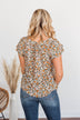 Not Afraid To Feel Floral Blouse- Olive