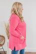 Time To Be Alive Drape Cardigan- Bubblegum Pink