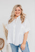 No Time For Drama Button Top- Off White