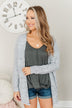Enjoy The Journey Front Twist Tank Top- Charcoal