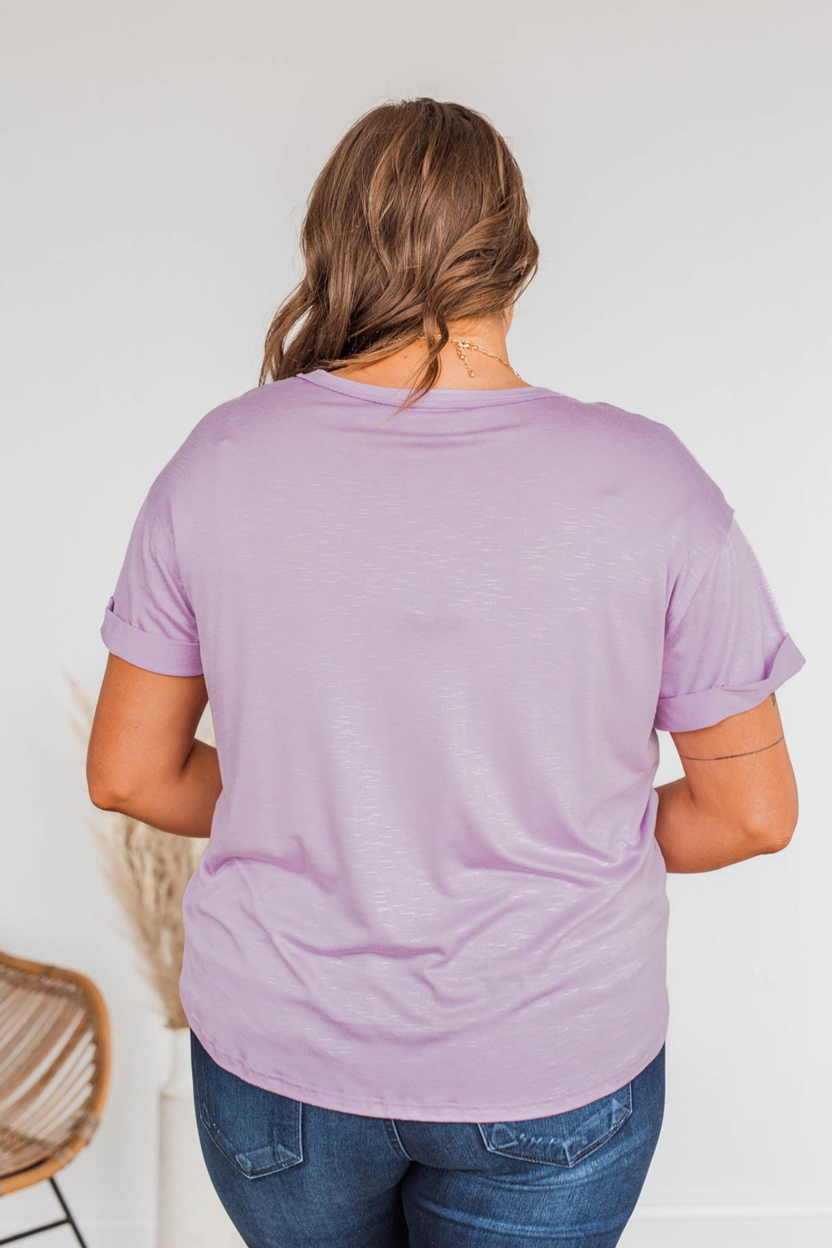 Start My Day Short Sleeve Top- Lilac
