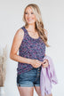 Cherry Pie & Summer Skies Floral Tank Top- Navy