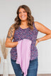 Cherry Pie & Summer Skies Floral Tank Top- Navy