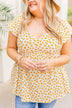 Shining Rays Floral Babydoll Top- Mustard & Ivory