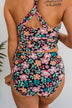 Making Waves High-Rise Swim Bottoms- Black Floral
