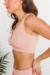 Summertime Shine Ribbed Knit Swim Top- Baby Pink