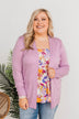 True To My Heart Open Front Cardigan- Purple