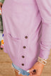 True To My Heart Open Front Cardigan- Purple