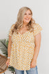 Shining Rays Floral Babydoll Top- Mustard & Ivory