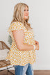 Shining Rays Floral Babydoll Top- Mustard & Ivory