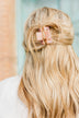 Two Toned Square Claw Hair Clip- Pink