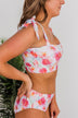 Chasing The Sun Floral Bandeau Swim Top- Ivory Floral