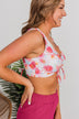 Surfing Through Life Cinched Swim Top- Ivory Floral