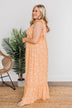 Smell The Hibiscus Floral Maxi Dress- Orange