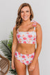 Bask In The Sun Mid-Rise Swim Bottoms- Ivory Floral