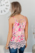 Sweet Memories Floral Tank Top- Blush