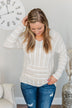 Magnificent Mornings Striped Hoodie- Oatmeal