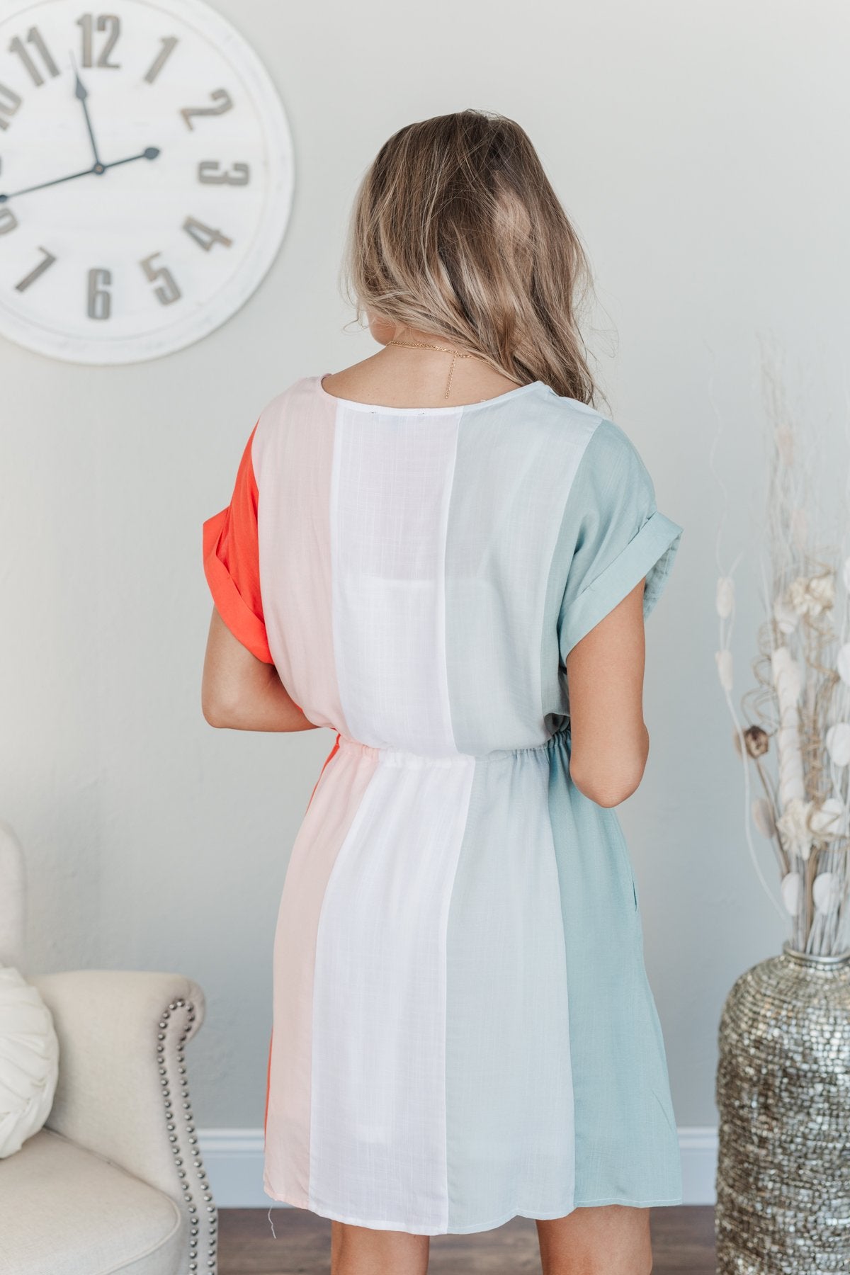 Party By The Pool Striped Dress- Multi-Color