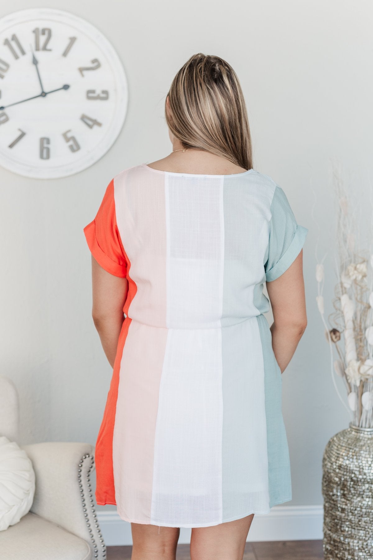 Party By The Pool Striped Dress- Multi-Color