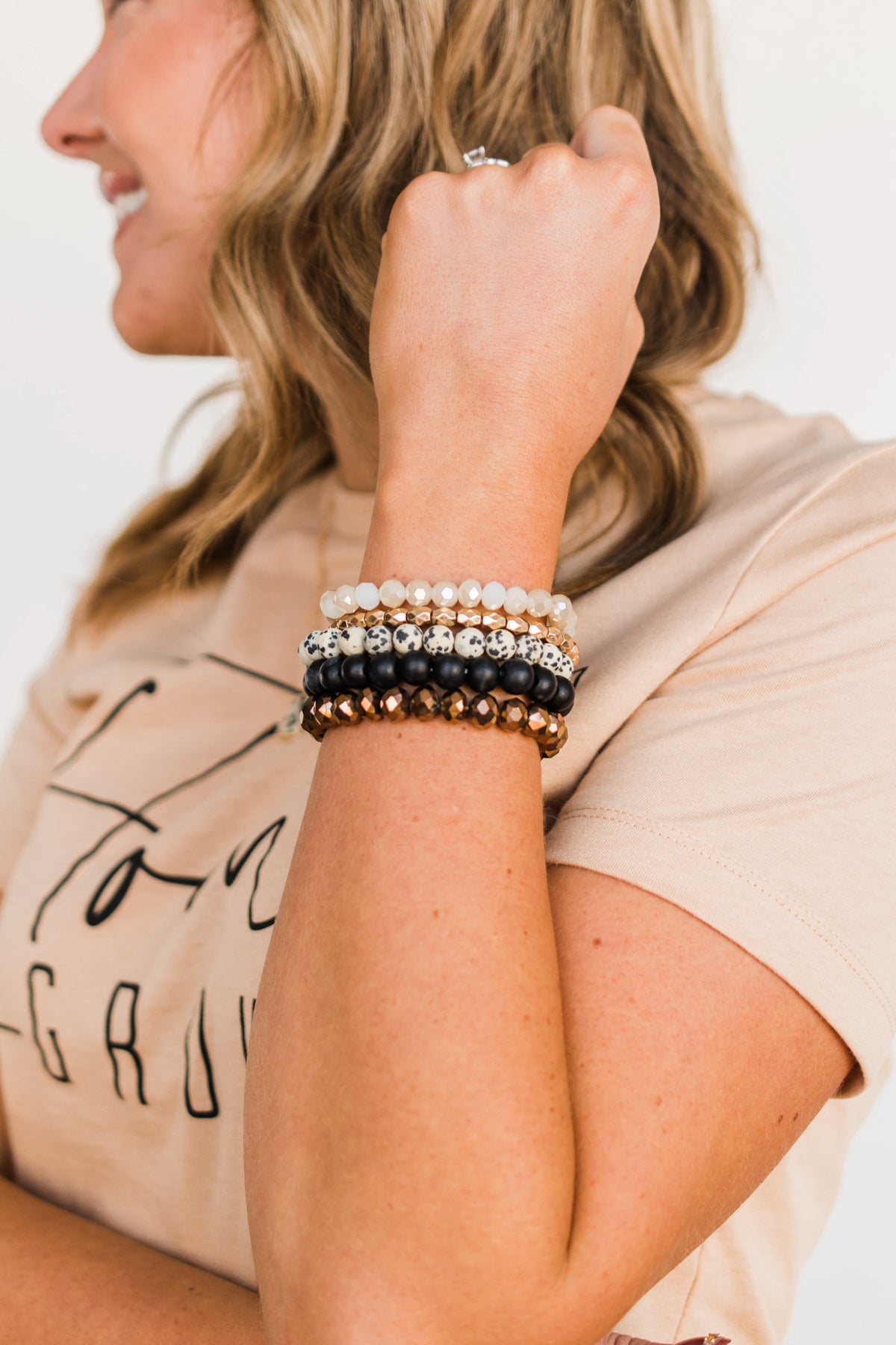 A Golden Opportunity Bracelet Set- Black & Gold